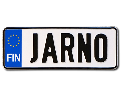 01. Finnish CAR plate with EU-sign, 300 x 110 mm